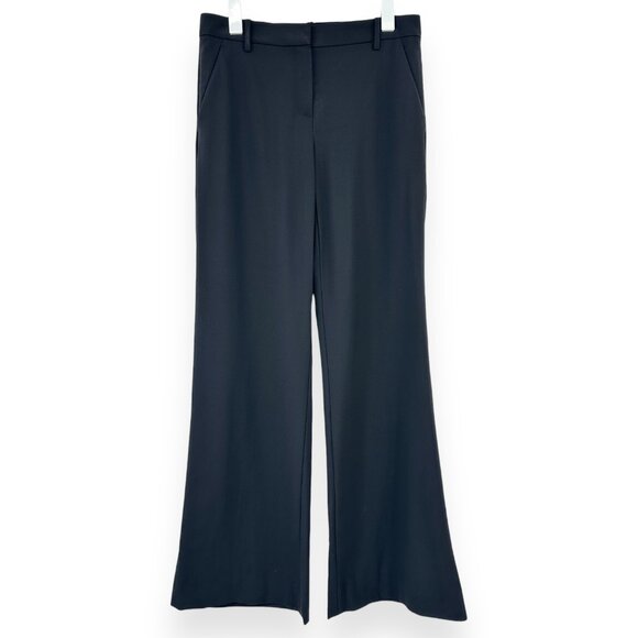 Theory Black "Alleen" Wool Flare Leg Pants Trousers sz 2